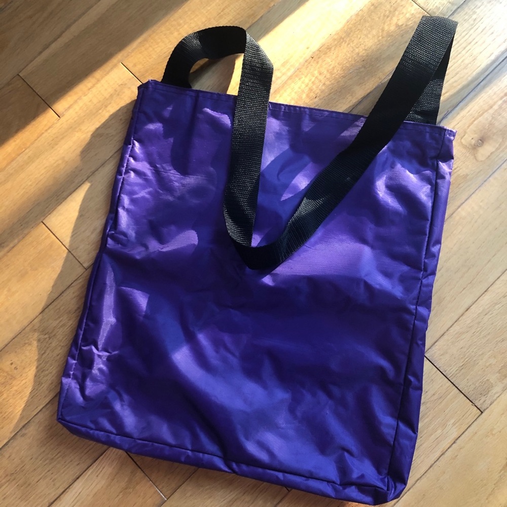 FINAL MARKDOWN BEFORE DONATING! Purple nylon/vinyl crossbody bag